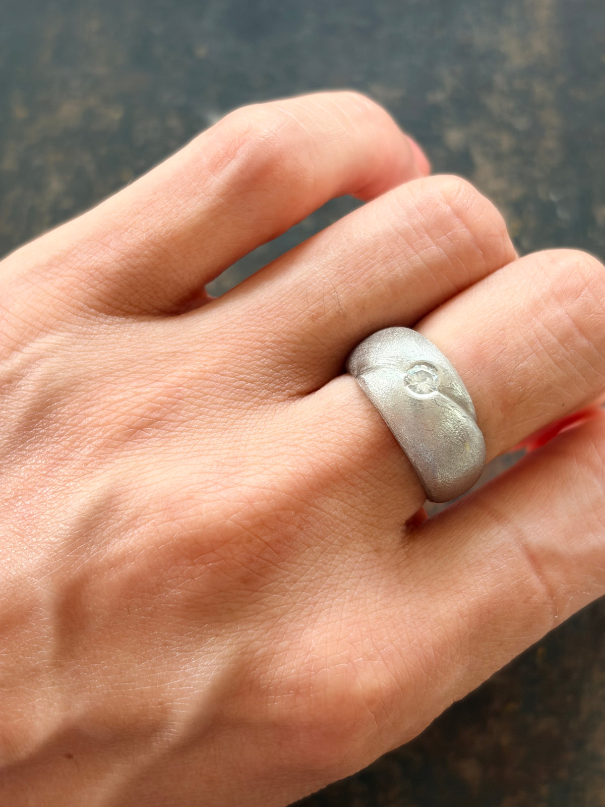 Core Ring – Platinum 900 Diamond Ring | Maltka