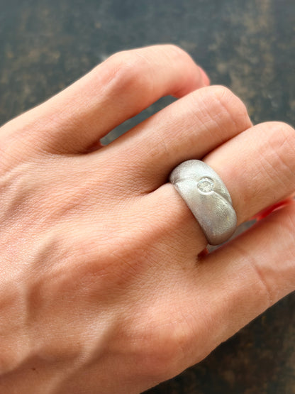 Core Ring – Platinum 900 Diamond Ring | Maltka